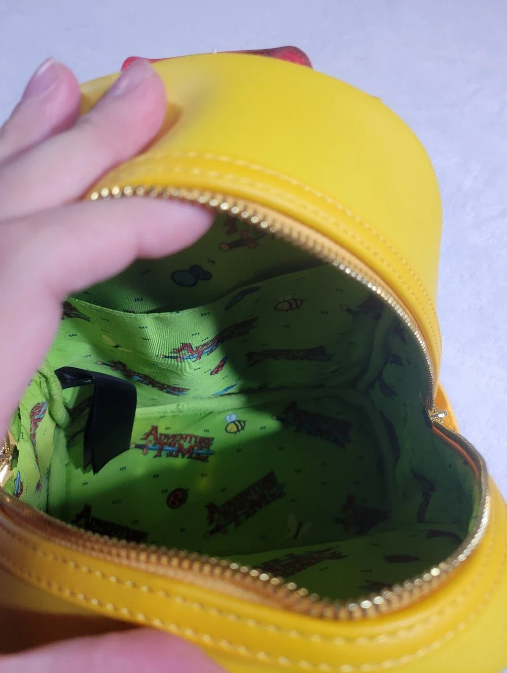 Adventure Time Jake Cosplay Loungefly Makin Bacon Pancakes Mini Backpack NWT